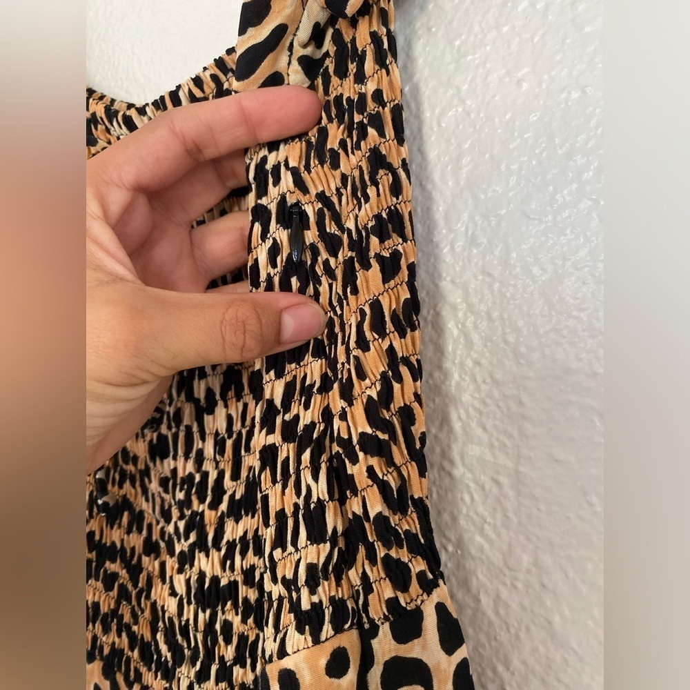 Faithfull The Brand Della Leopard Print Jumpsuit XS/2 - Picture 11 of 12